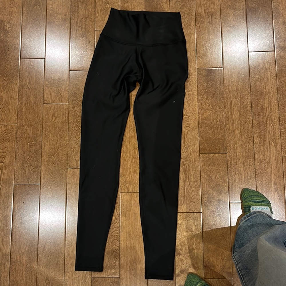Alo high waist air lift shine black leggings 7/8 length